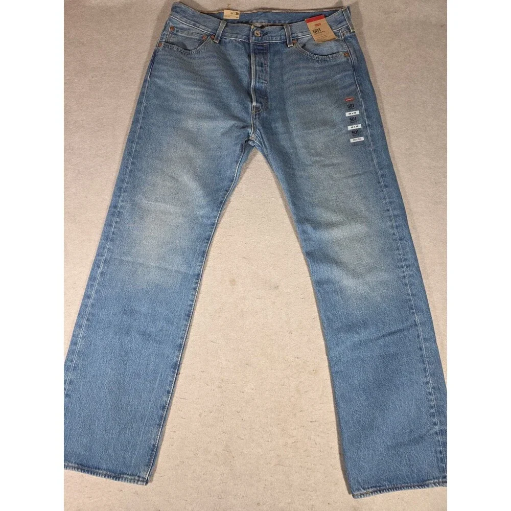 Levi's 501 Original Fit Men's Straight Leg Button Fly Denim Jeans 36x32 Cotton